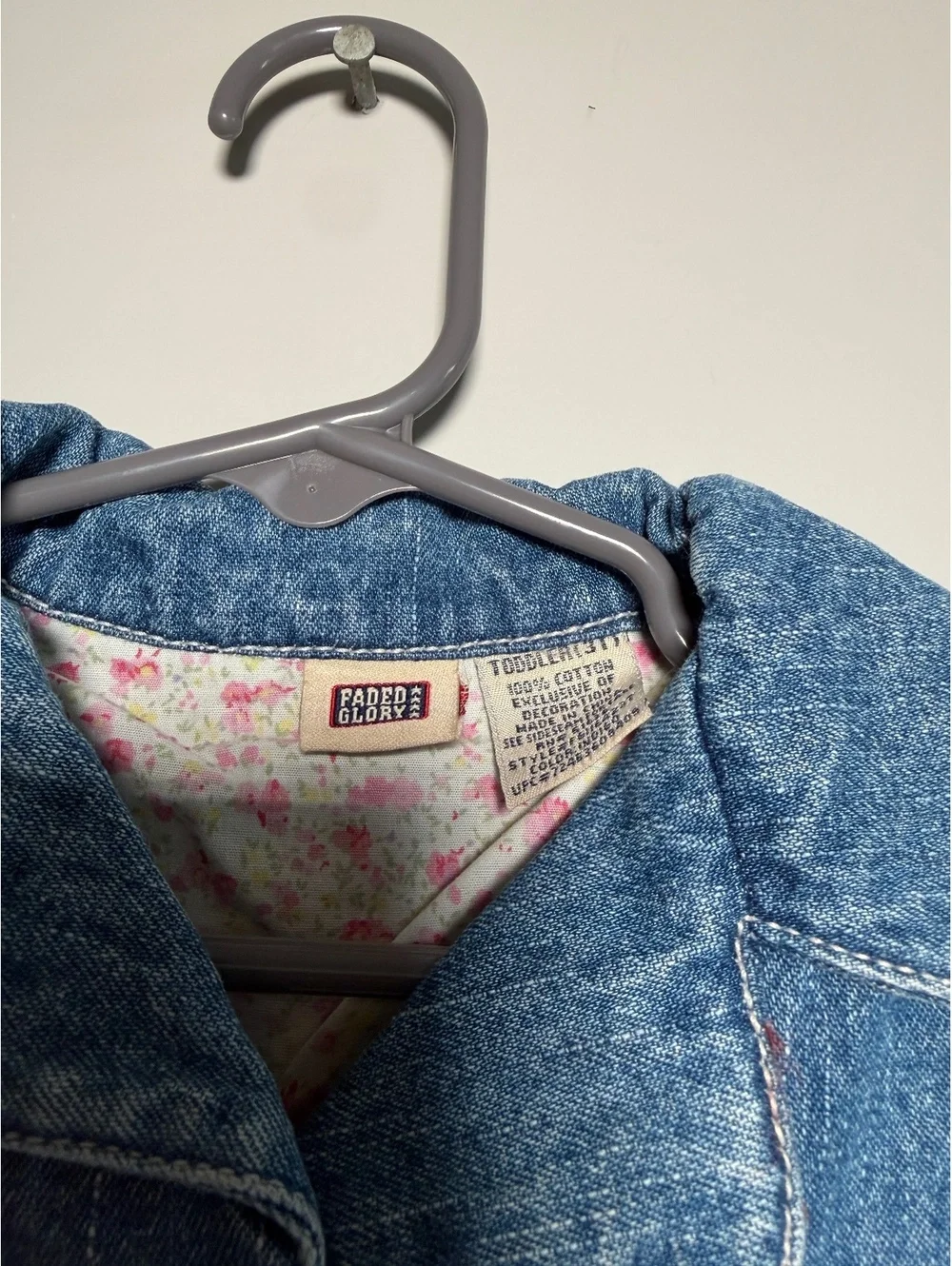 Y2K Faded Glory Girls Jean Jacket Size 3T